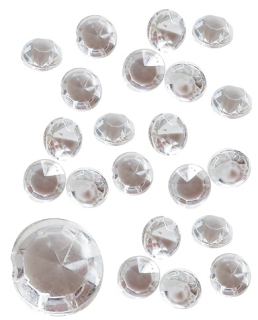 Plastové kamínky 4 mm, průhledné, 43 g 1987